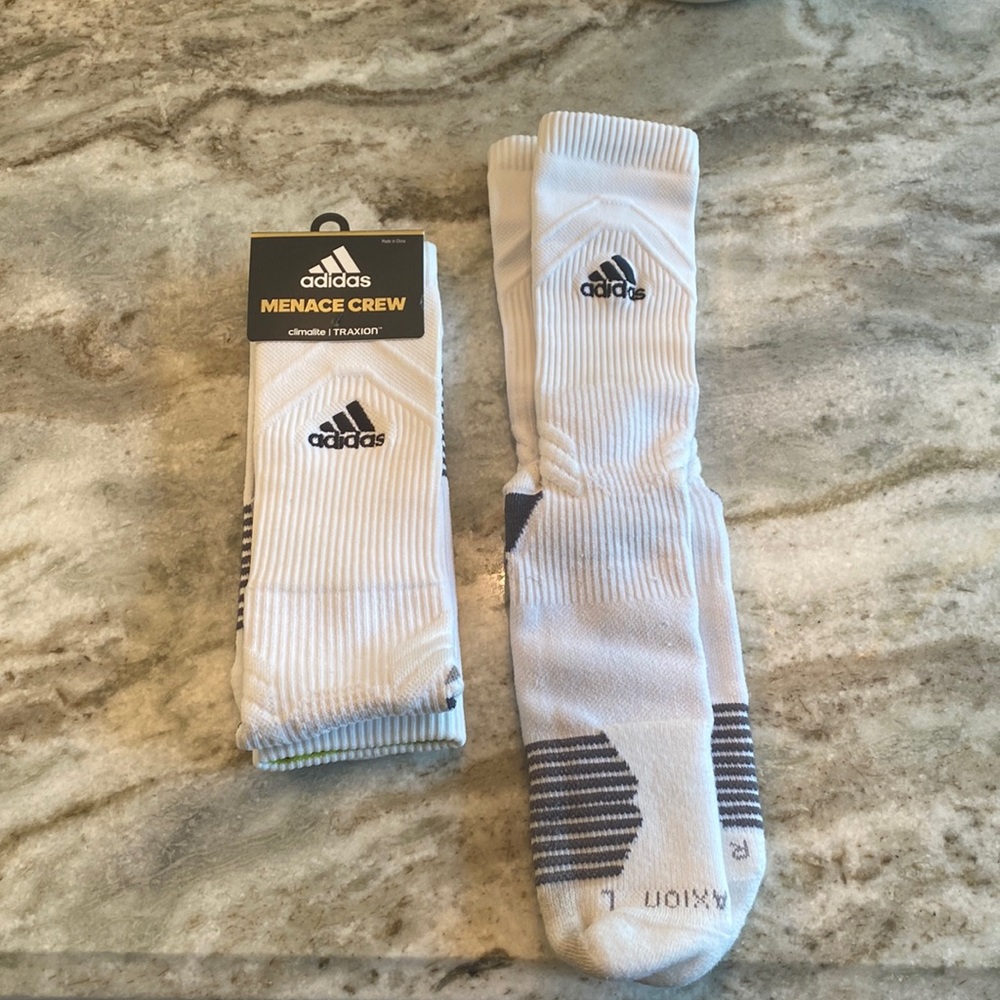 Adidas NWT menace crew climalite traction crew socks XL. Bonus pair included